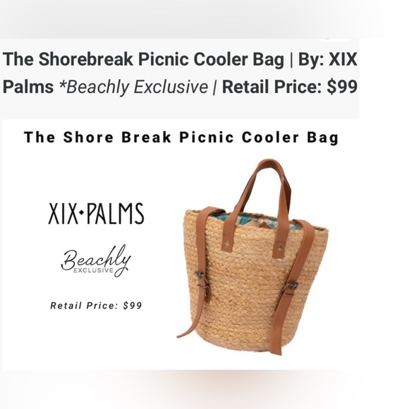 BEACHLY The Shore-Break Picnic Cooler Bag by XIX•PALMS Insulated Picnic Backpack - Picture 4 of 16
